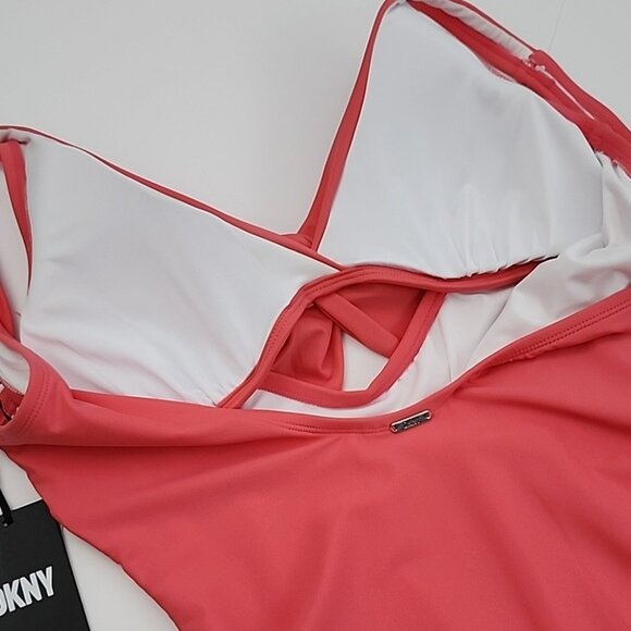 DKNY Coral One-Piece Swimsuit - Picture 6 of 16